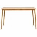 scrivania da ufficio in legno naturale con piano rettangolare e struttura a quattro gambe 120 cm x 60 cm x 75 cm