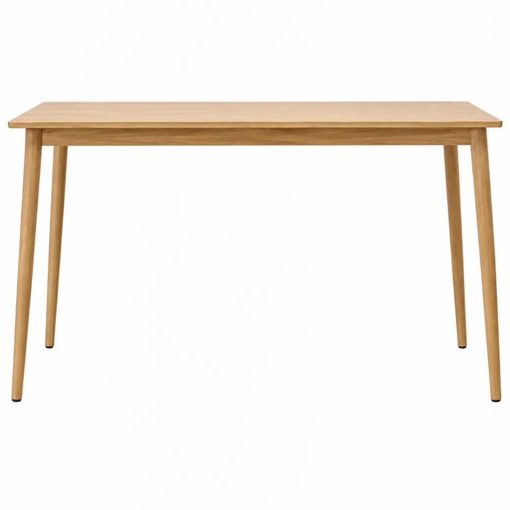 scrivania da ufficio in legno naturale con piano rettangolare e struttura a quattro gambe 120 cm x 60 cm x 75 cm