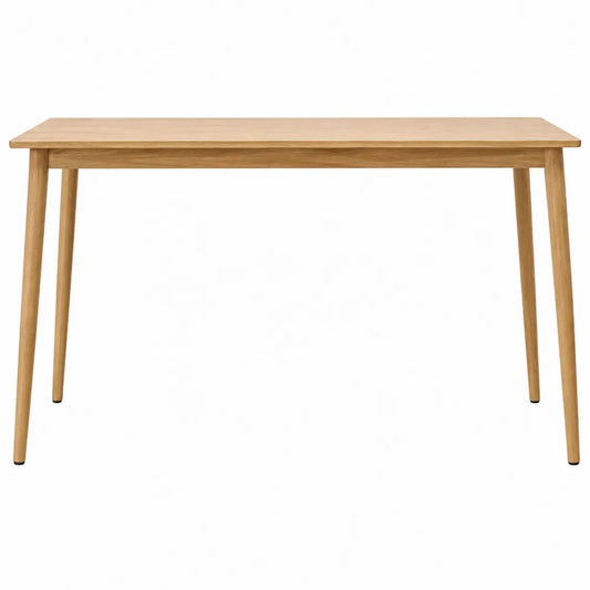 scrivania da ufficio in legno naturale con piano rettangolare e struttura a quattro gambe 120 cm x 60 cm x 75 cm